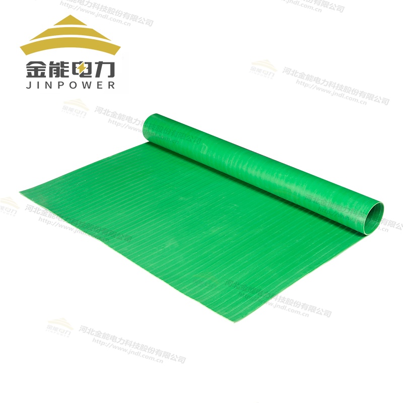绿色条纹防滑绝缘橡胶板天然橡胶原料